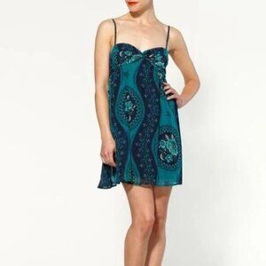 Free People‎ Mini Dress Womens Smal Green